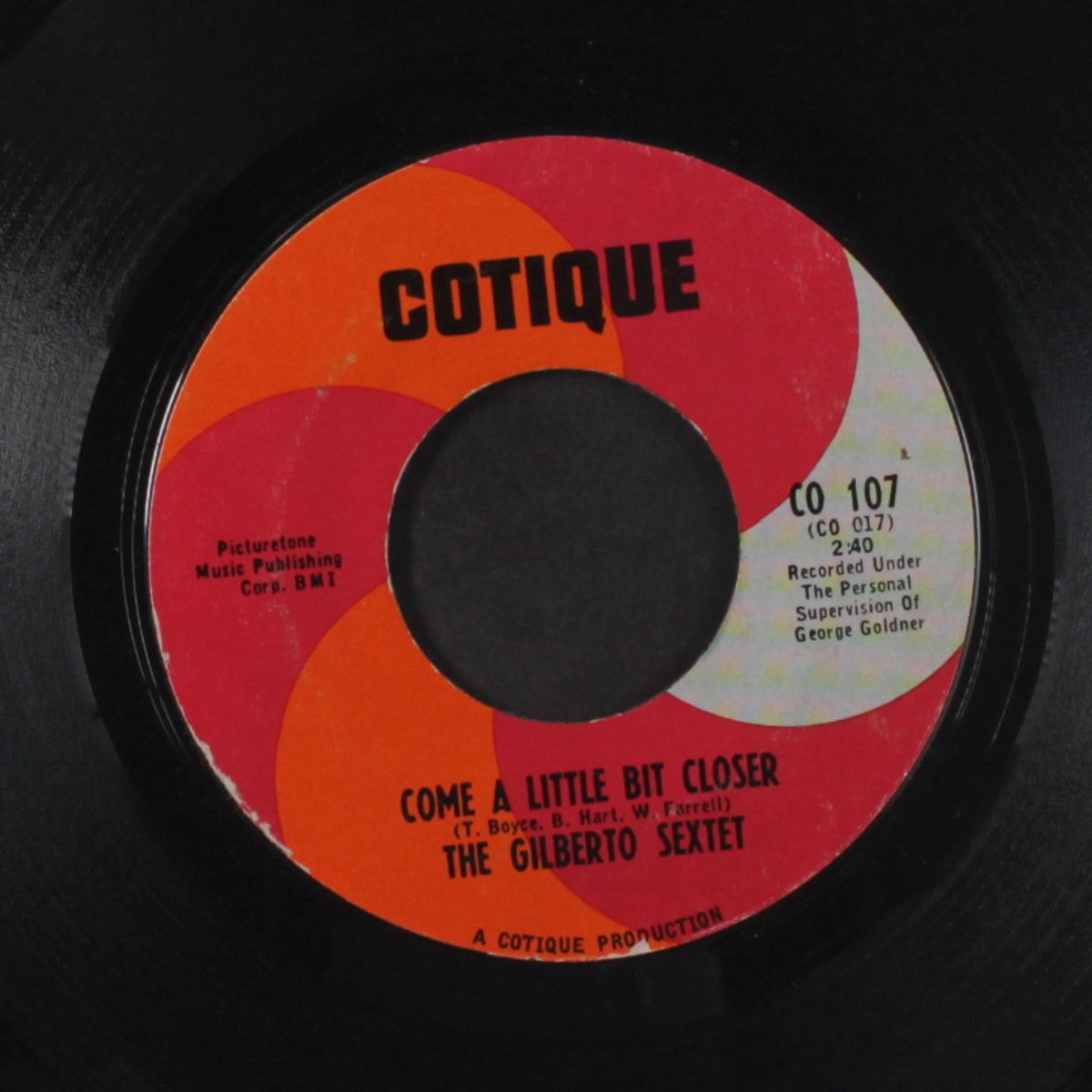 so groovy / come a little bit closer by GILBERTO SEXTET