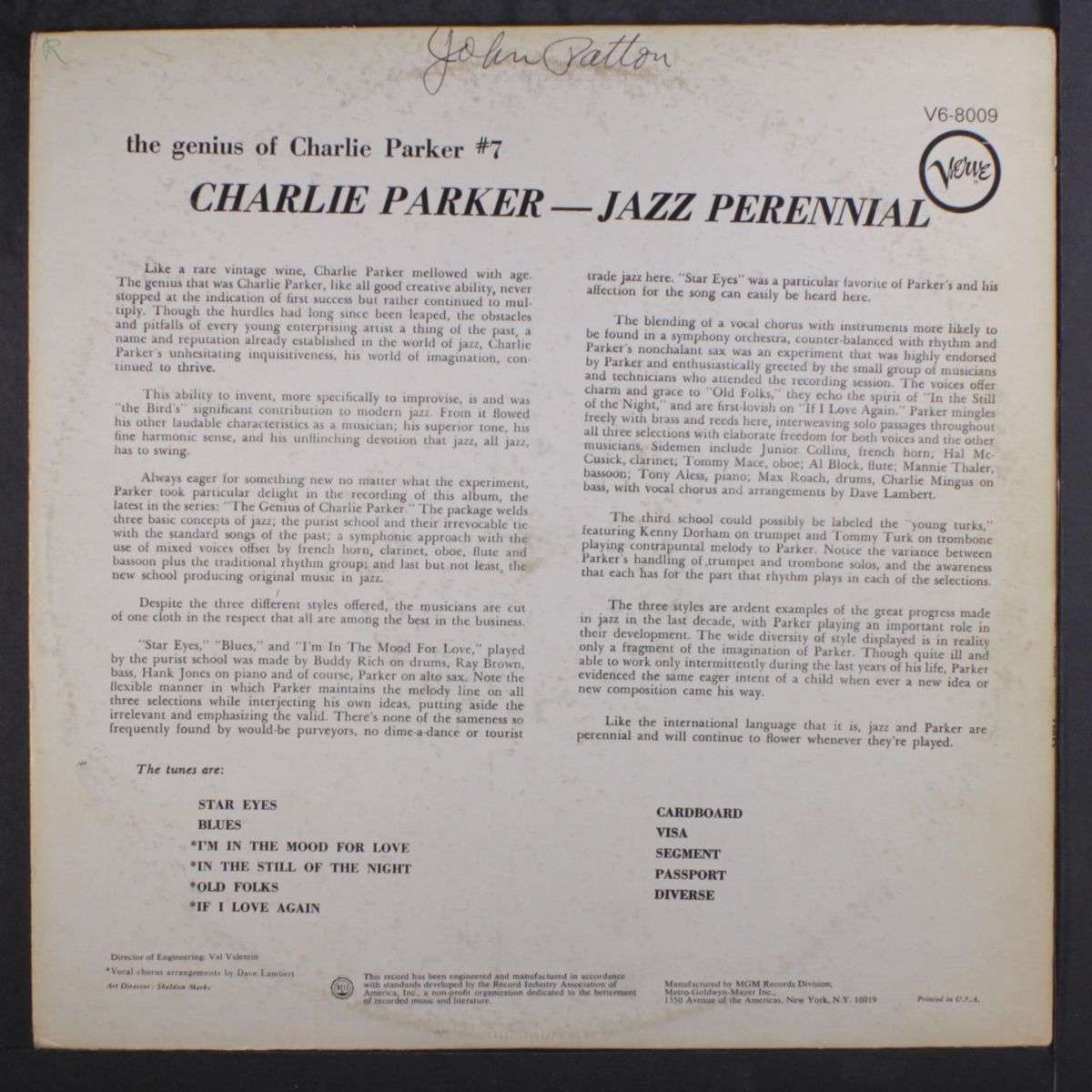 story vol 7 by CHARLIE PARKER