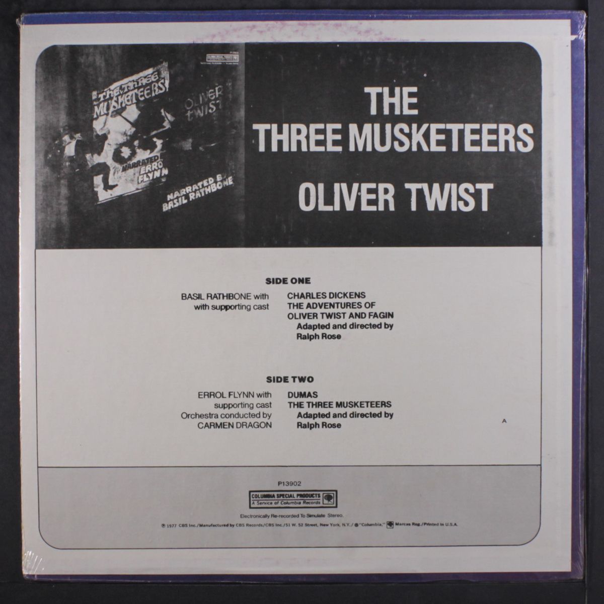 oliver twist / the three musketeers by BASIL RATHBONE / ERROL FLYNN