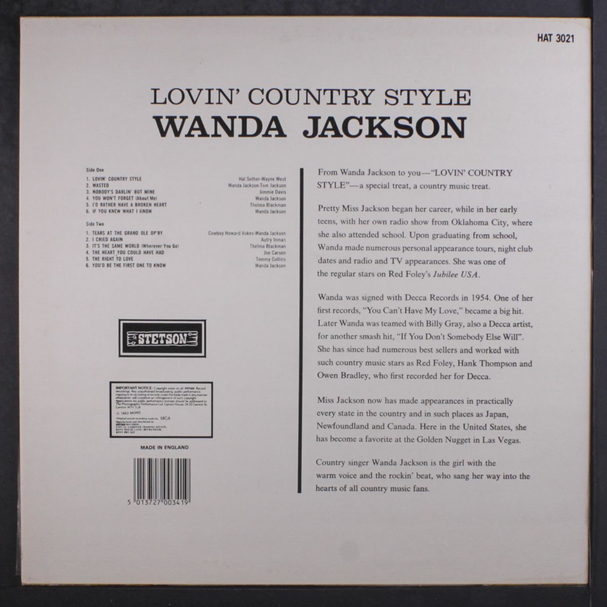 lovin' country style by WANDA JACKSON