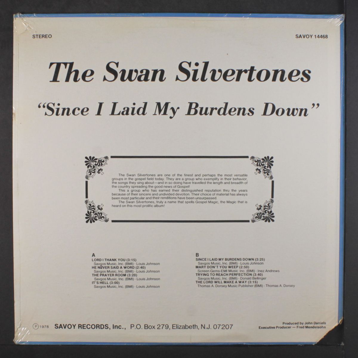 since i laid my burdens down by SWAN SILVERTONES