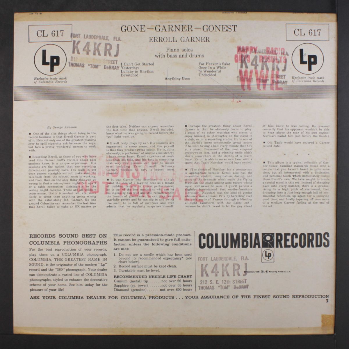 gone garner gonest by ERROLL GARNER