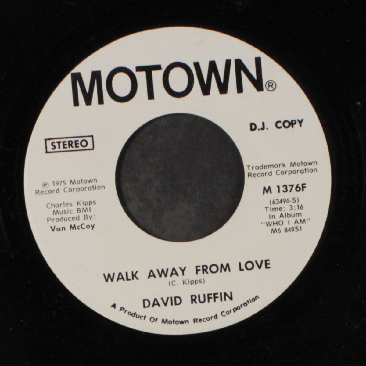 walk away from love / same by DAVID RUFFIN