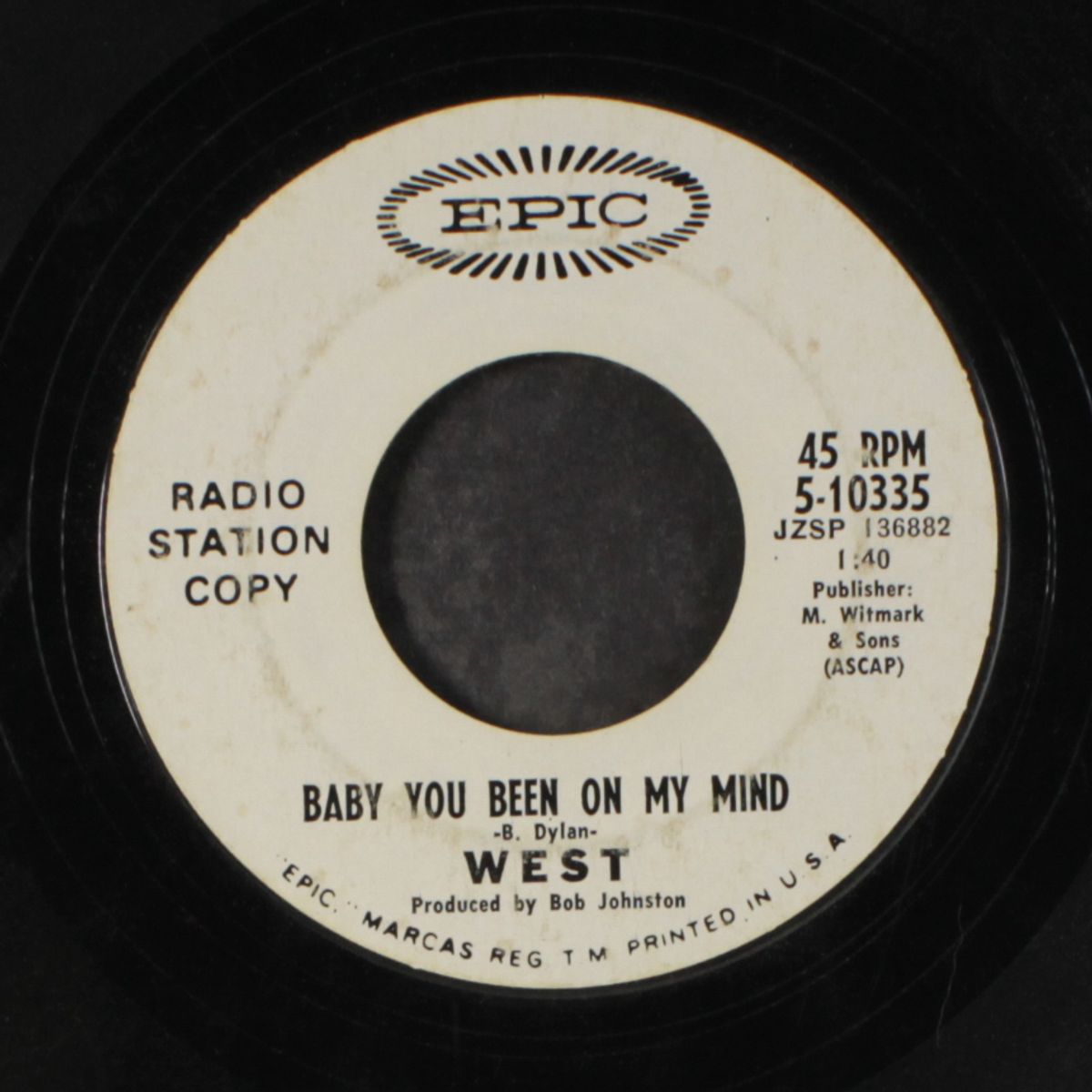 just like tom thumb's blues / baby you been on my mind by WEST