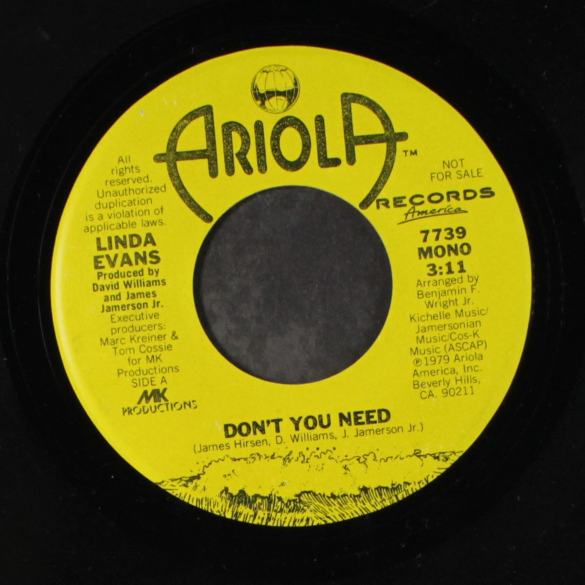 don't you need / mono by LINDA EVANS