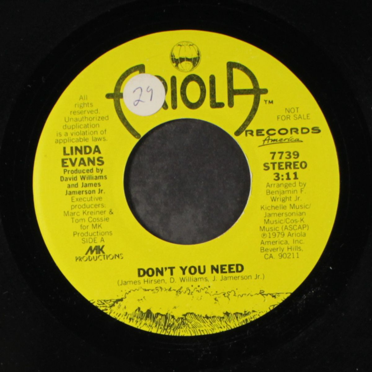 don't you need / mono by LINDA EVANS