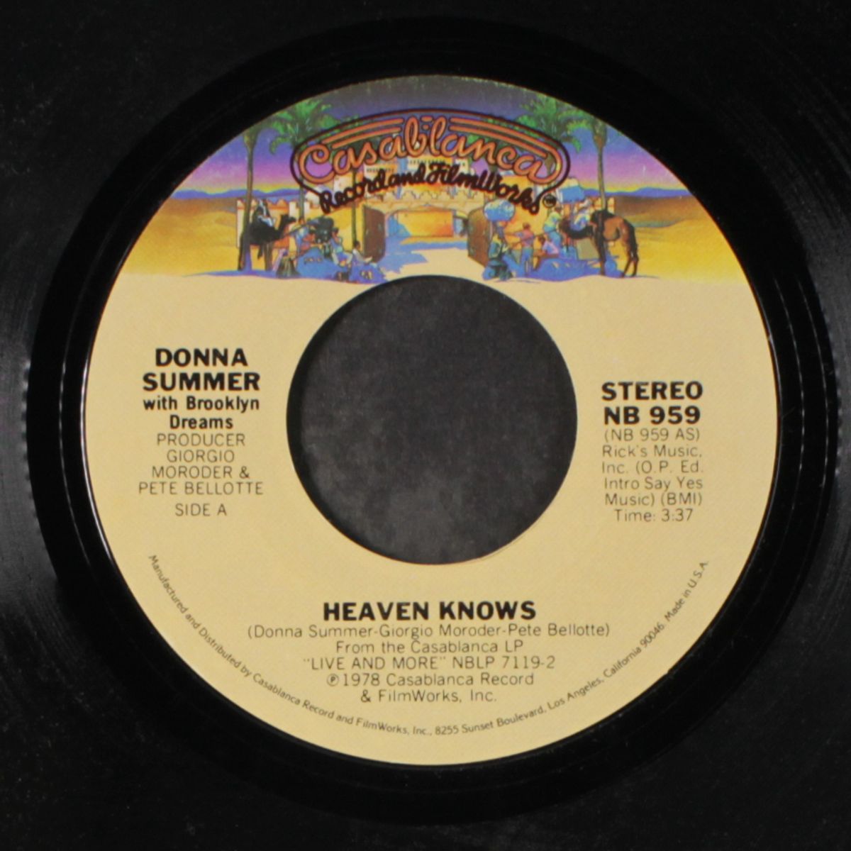 heaven knows / only one man by DONNA SUMMER