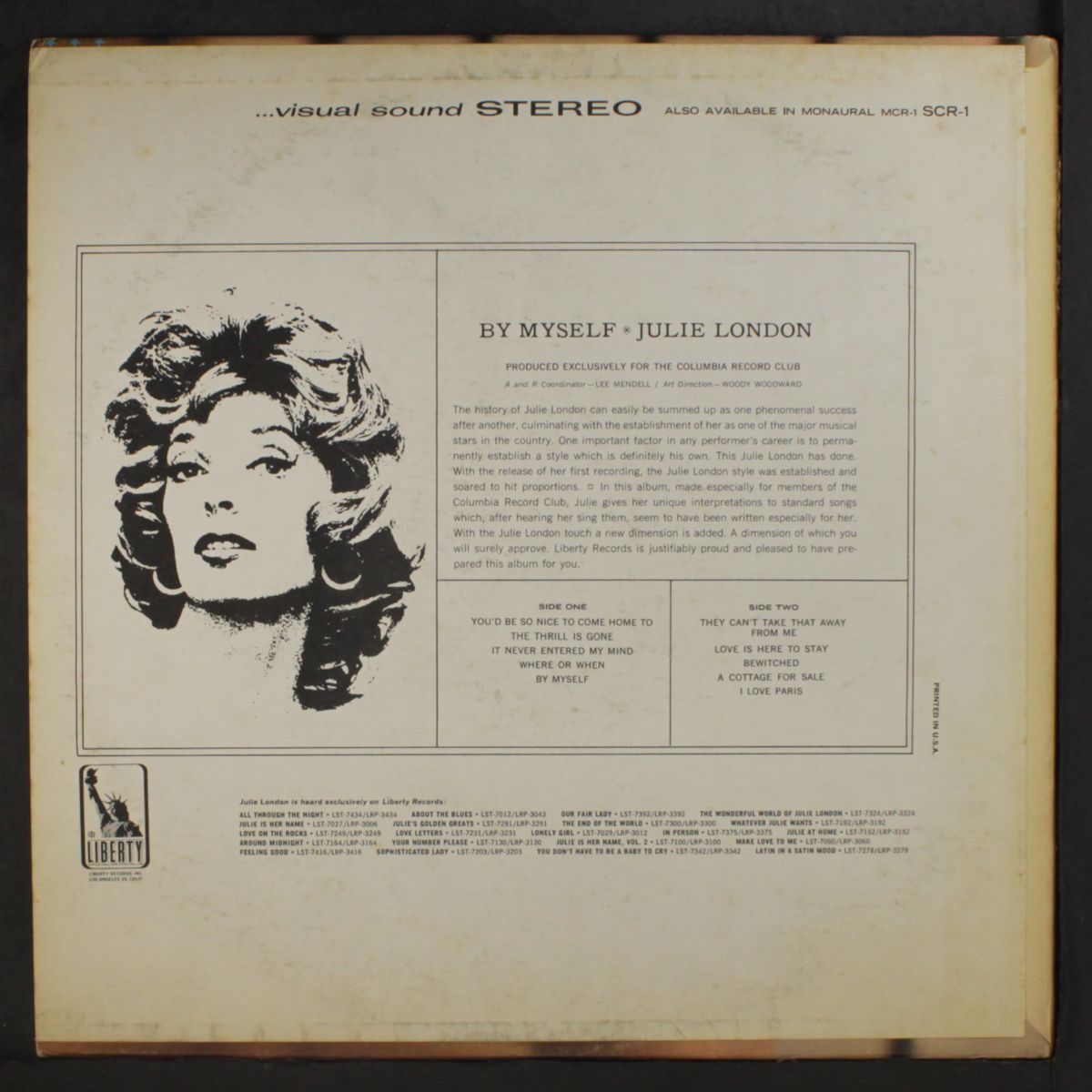 by myself by JULIE LONDON