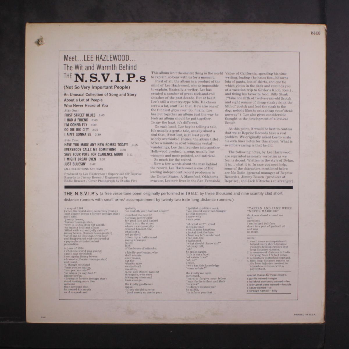 the n.s.v.i.p.'s by LEE HAZLEWOOD