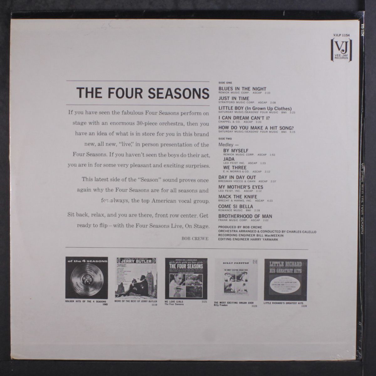 recorded live on stage by FOUR SEASONS