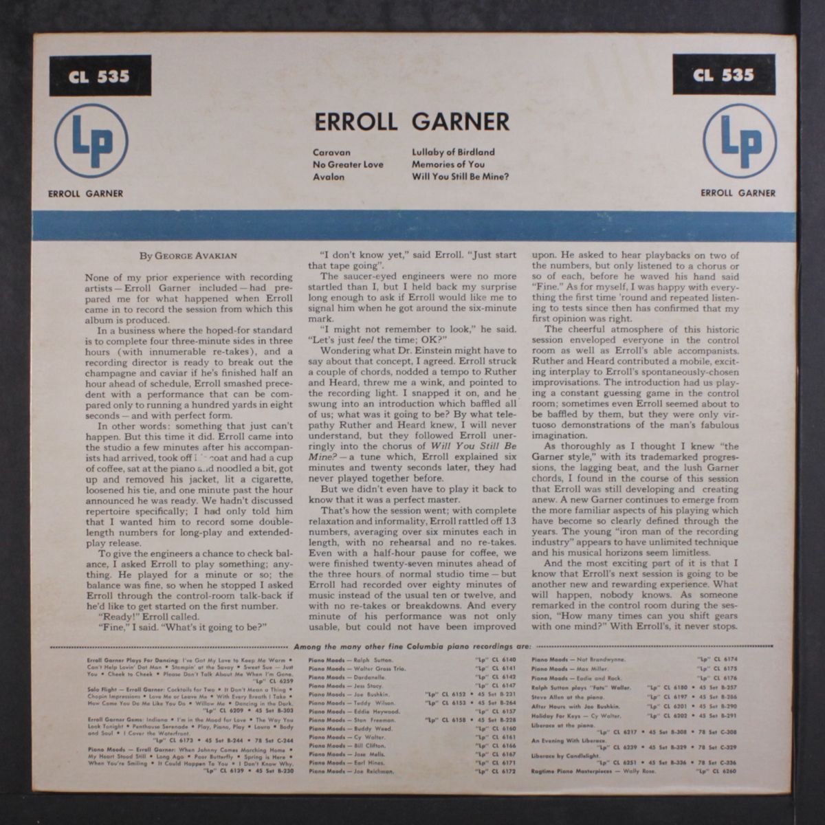 erroll garner by ERROLL GARNER