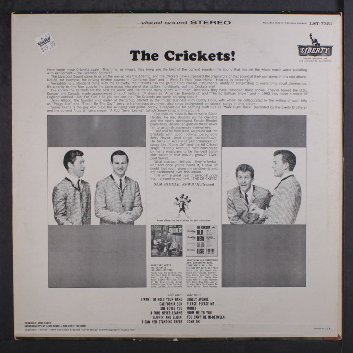 california sun/she loves you by CRICKETS