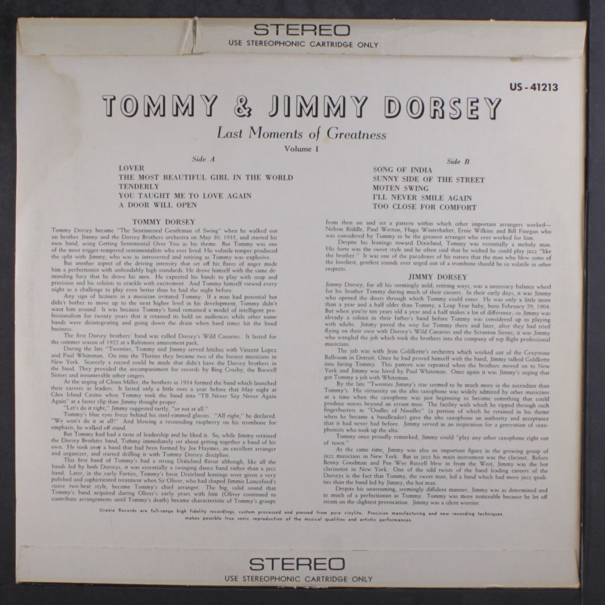last moments of greatness #1 by TOMMY & JIMMY DORSEY