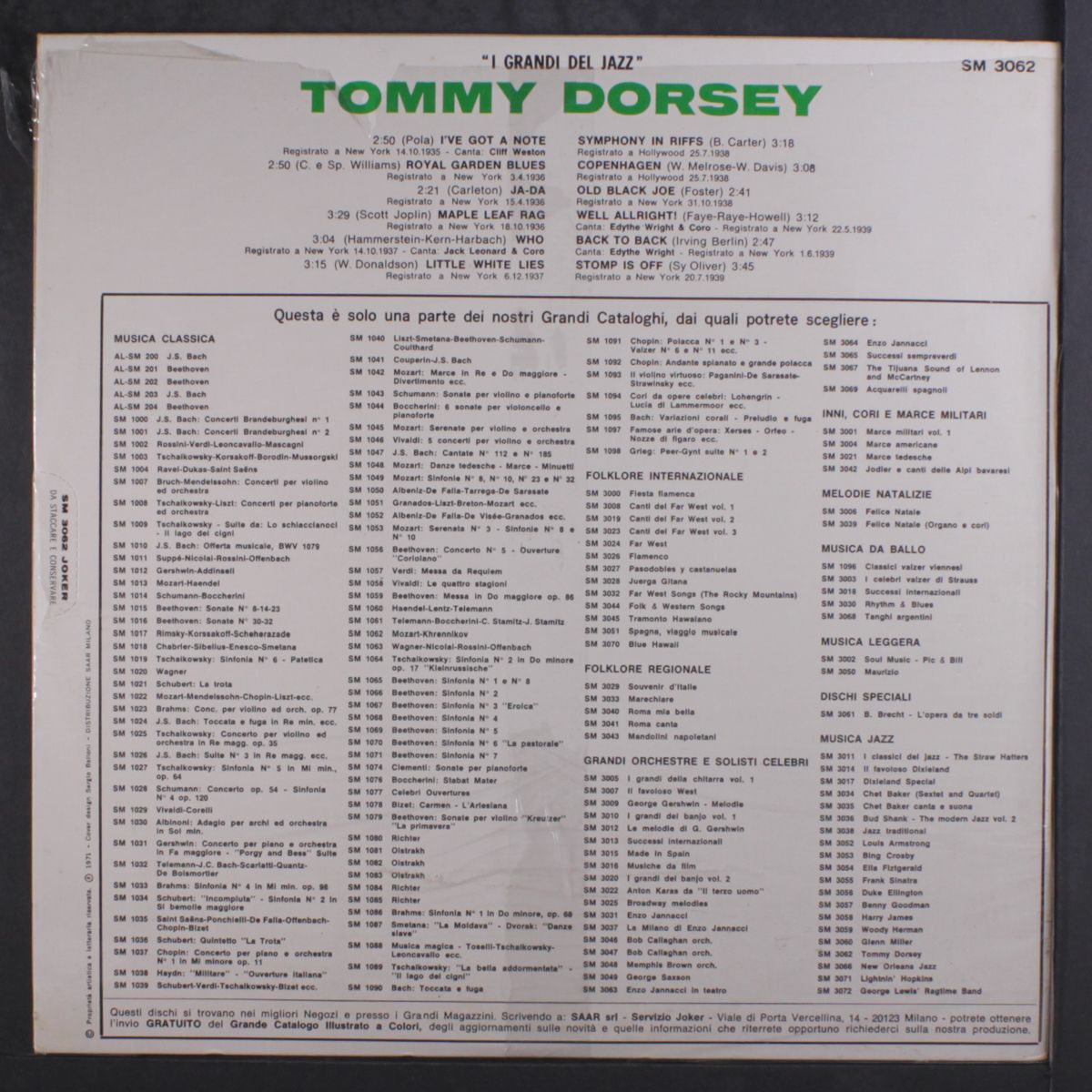 i grande del jazz by TOMMY DORSEY