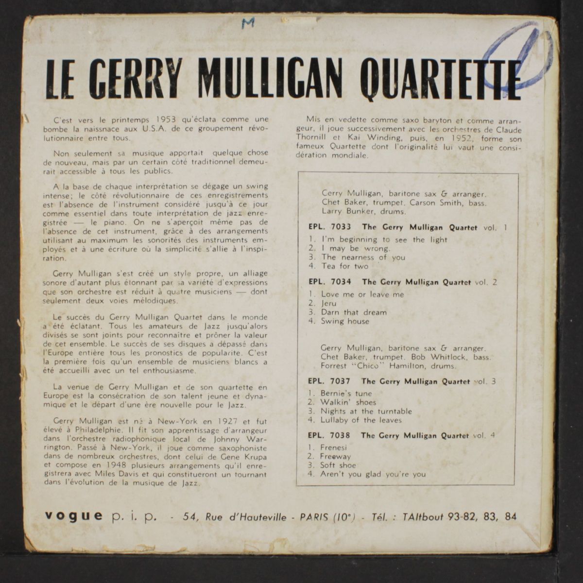 vol. 3 by GERRY MULLIGAN QUARTET