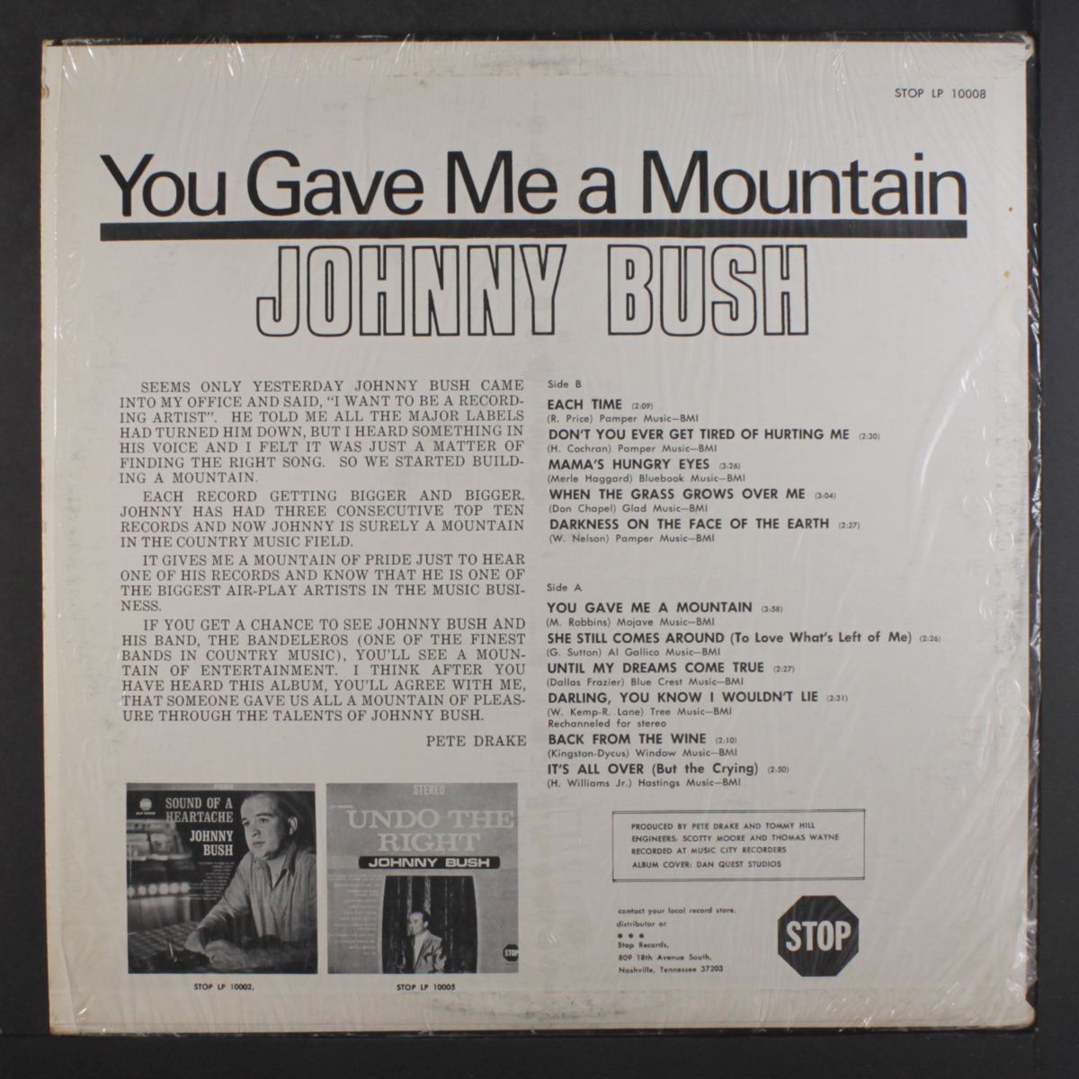 you gave me a mountain by JOHNNY BUSH