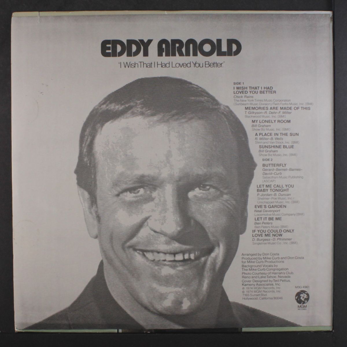 i wish that i had loved you better by EDDY ARNOLD