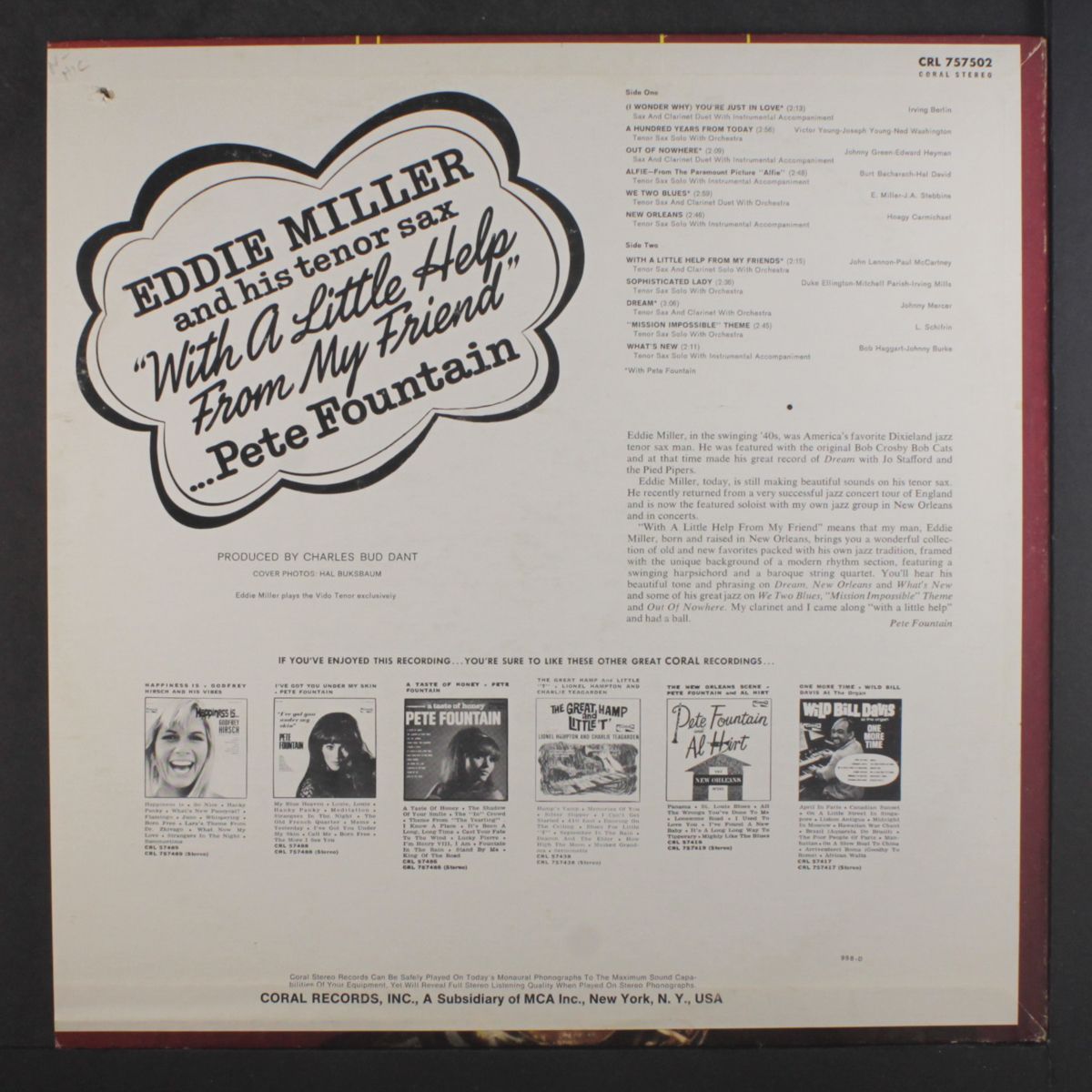 with a little help from my friend by EDDIE MILLER