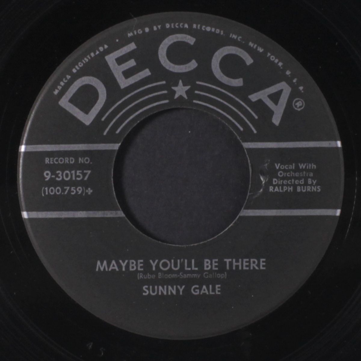 maybe you'll be there / i have you by SUNNY GALE