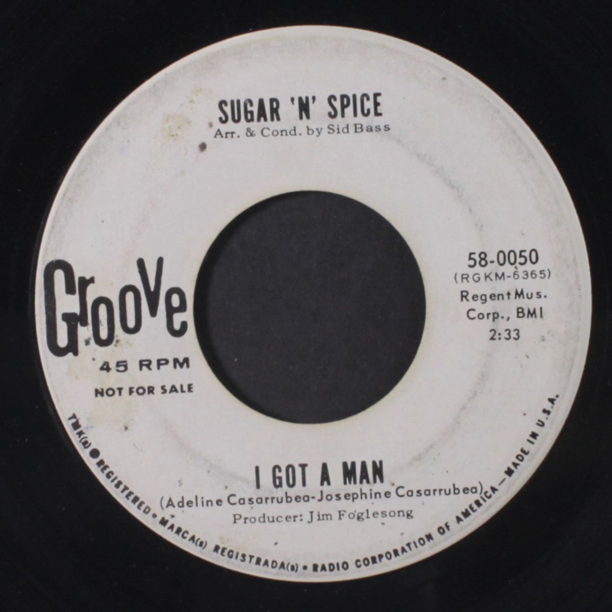 i got a man / easy squeezin' by SUGAR 'N' SPICE