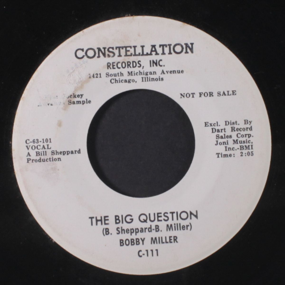 uncle willie time / the big question by BOBBY MILLER