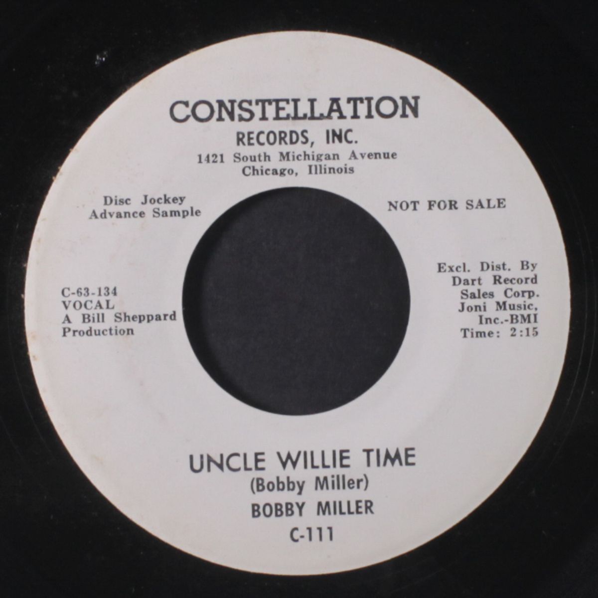 uncle willie time / the big question by BOBBY MILLER