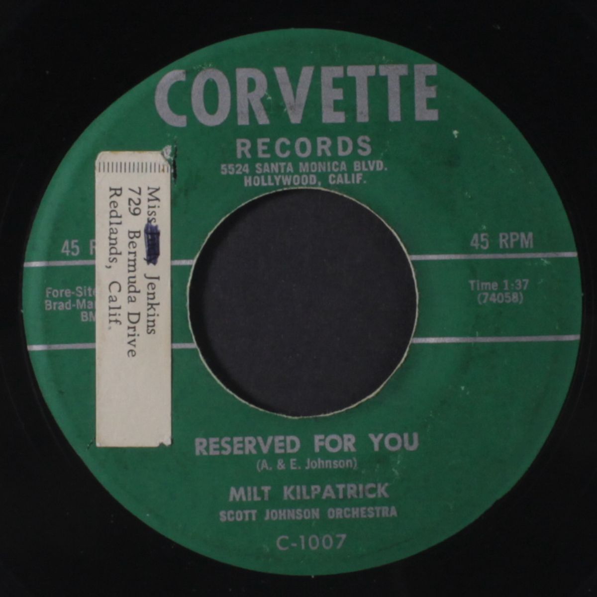 come on in / reserved for you by MILT KILPATRICK & GROUP