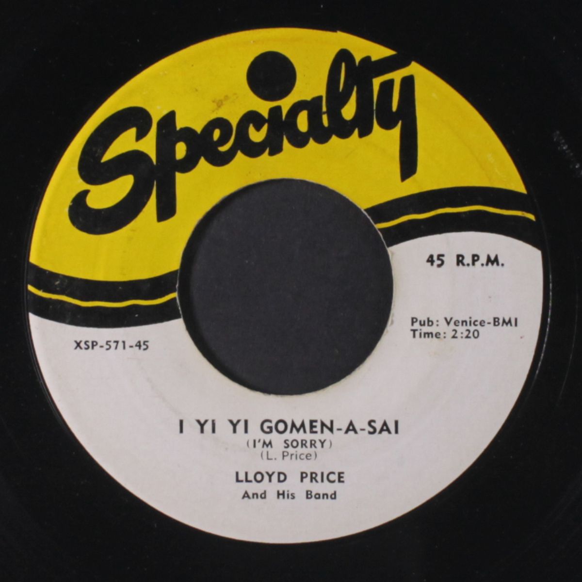 woe ho ho / i yi yi gomen-a-sai by LLOYD PRICE