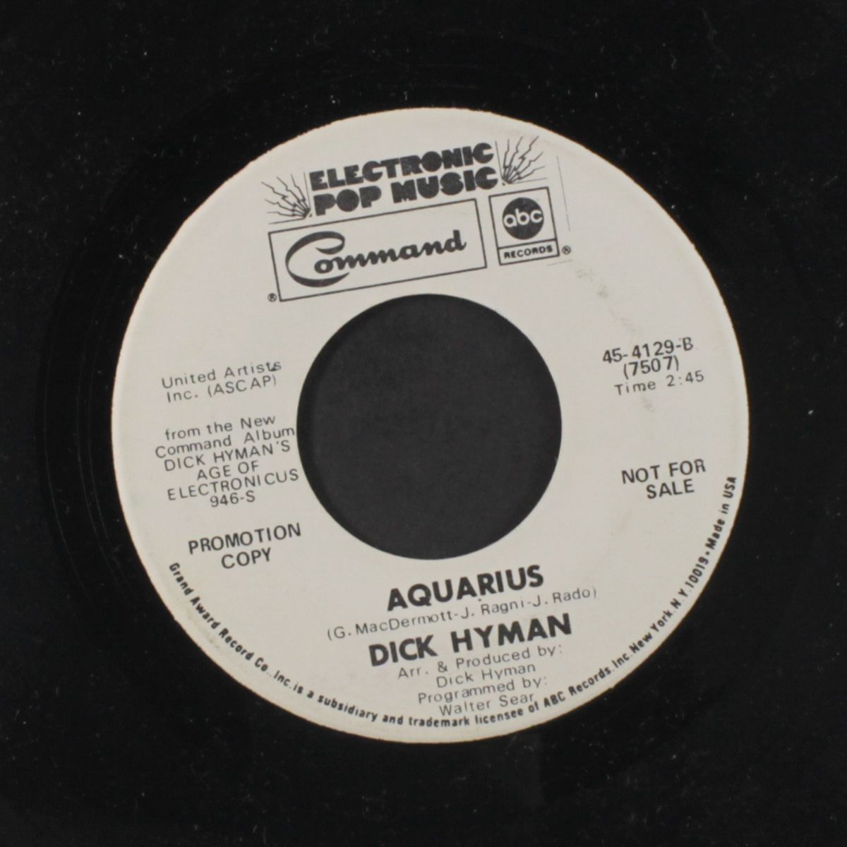 green onions / aquarius by DICK HYMAN