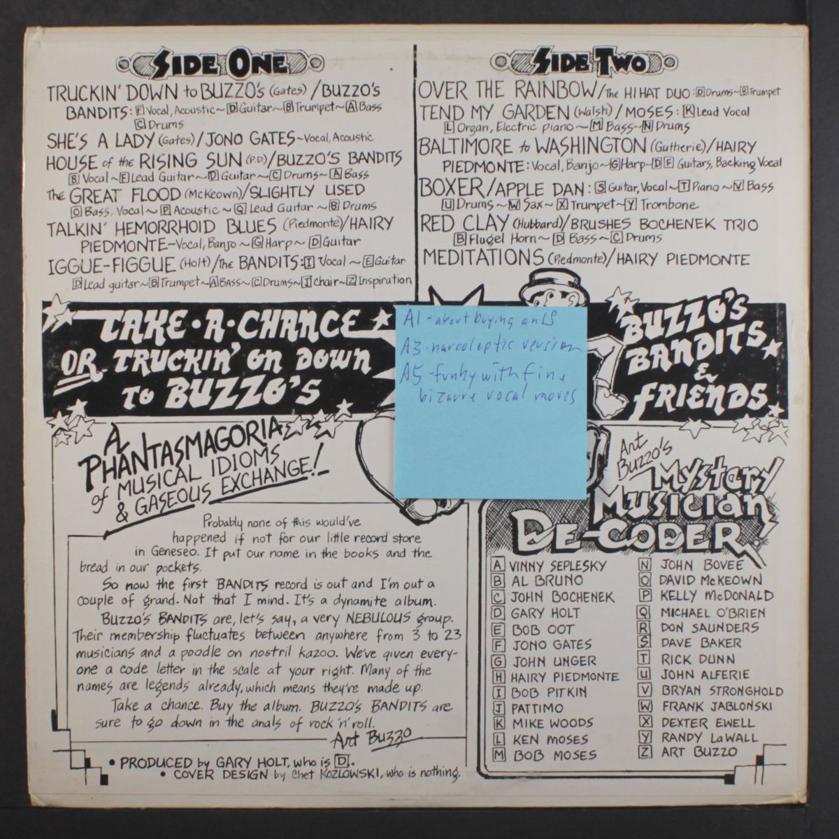 take a chance by BUZZO'S BANDITS