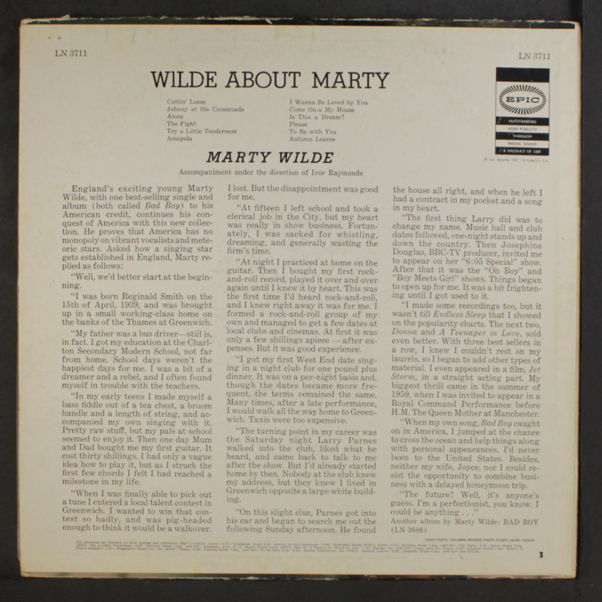 wilde about marty by MARTY WILDE