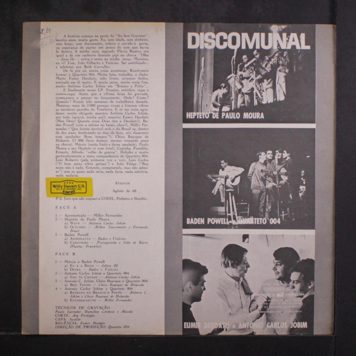 discomunal by BADEN POWELL, QUARTETO 004, EUMIR DEODATO AND
