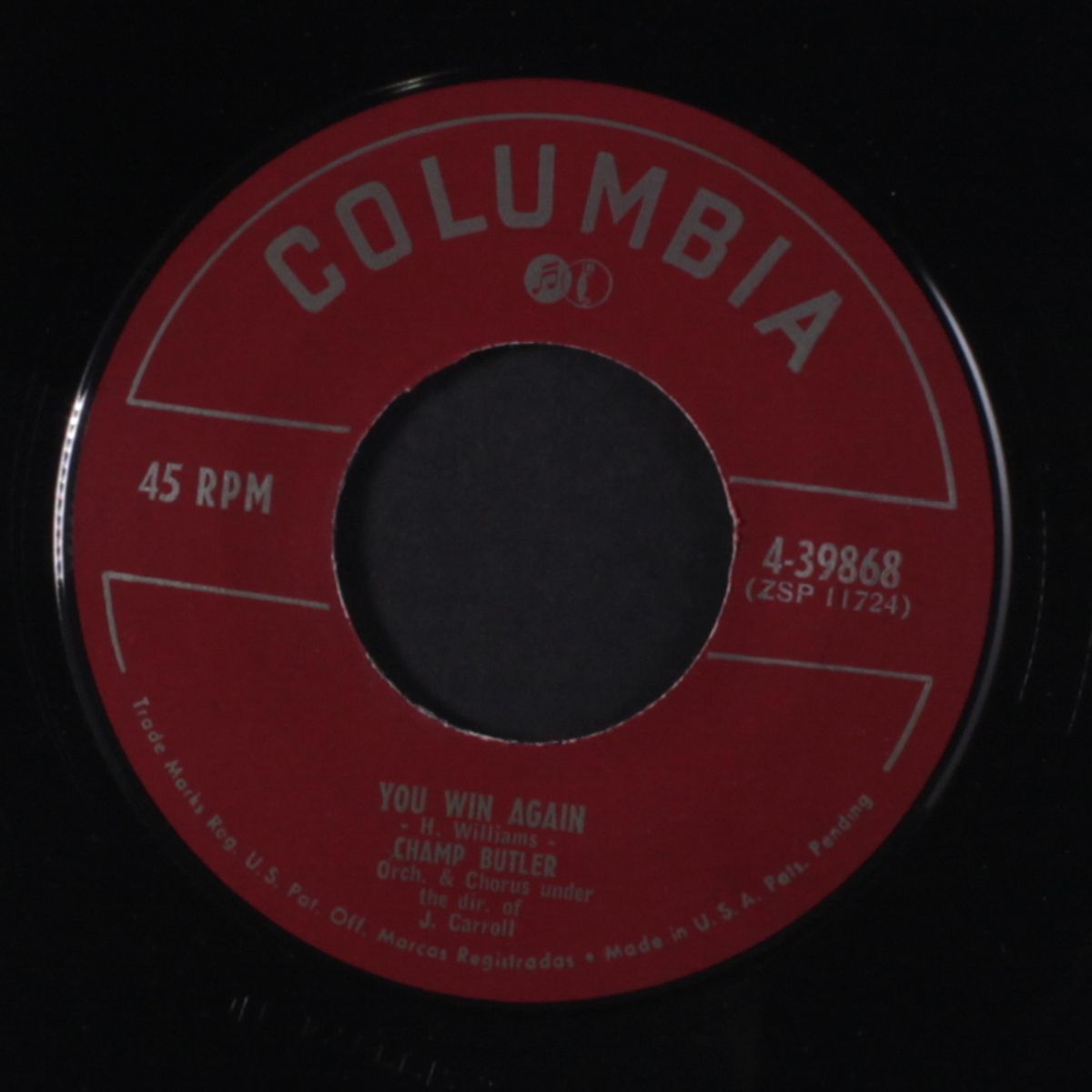 you win again / cross my heart, madame by CHAMP BUTLER