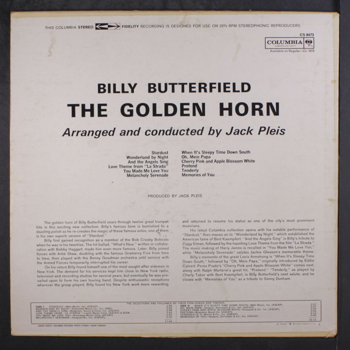 the golden horn by BILLY BUTTERFIELD
