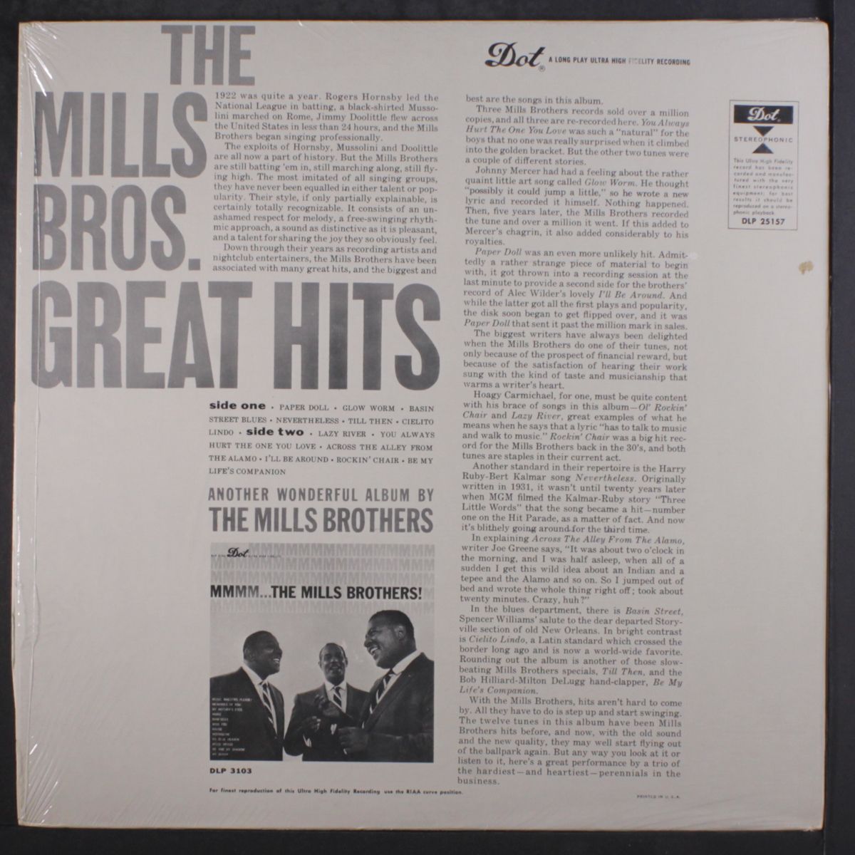 great hits by MILLS BROTHERS