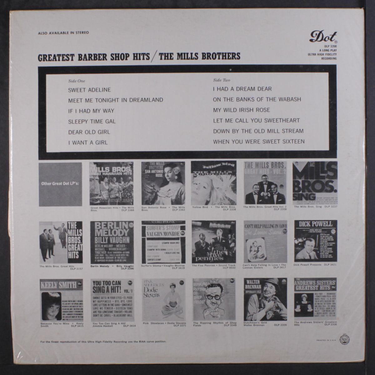 greatest barbershop hits by MILLS BROTHERS