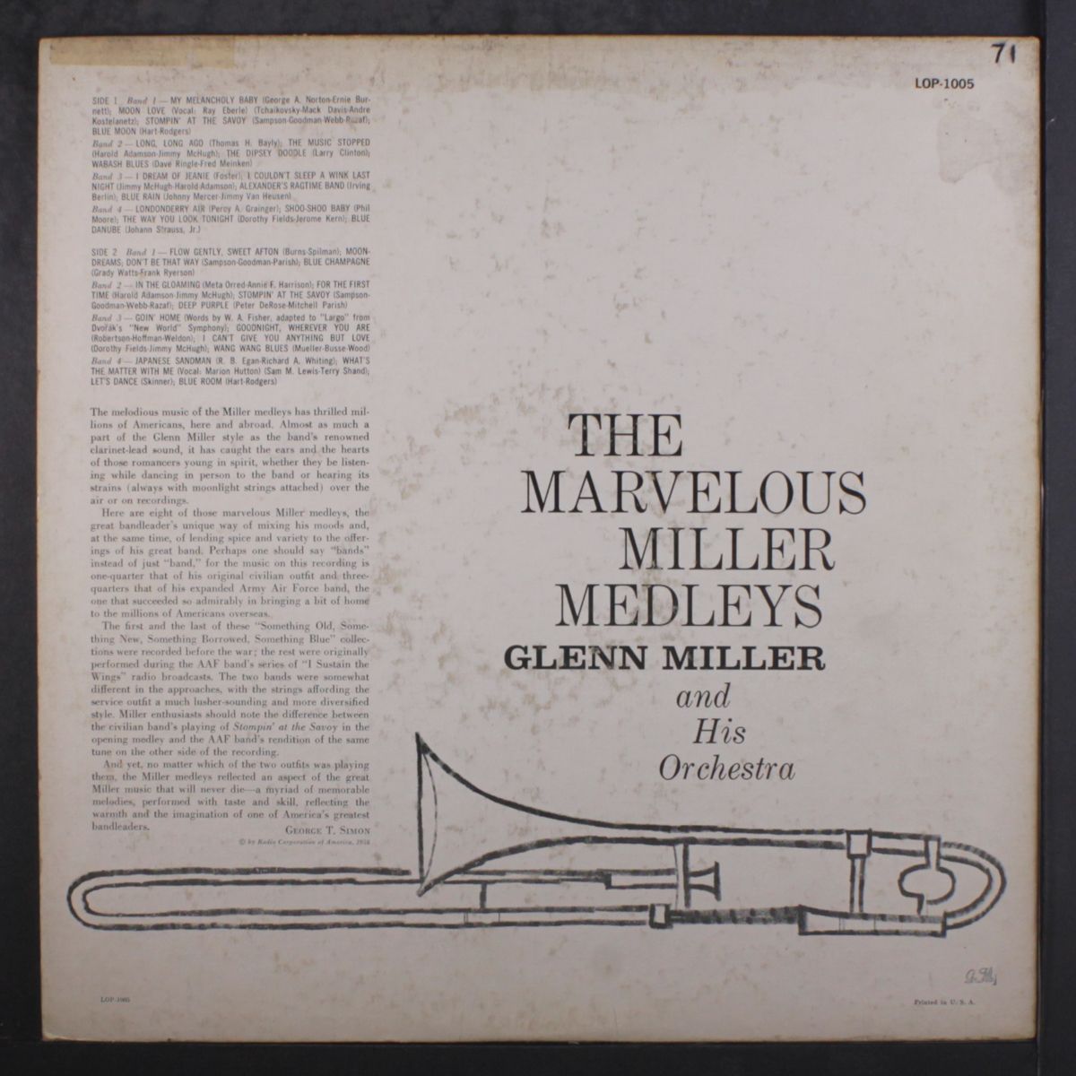 the marvelous miller medleys by GLENN MILLER