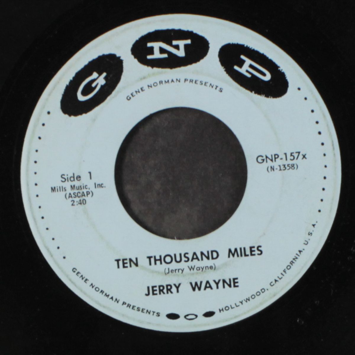 ten thousand miles / half-hearted love by JERRY WAYNE