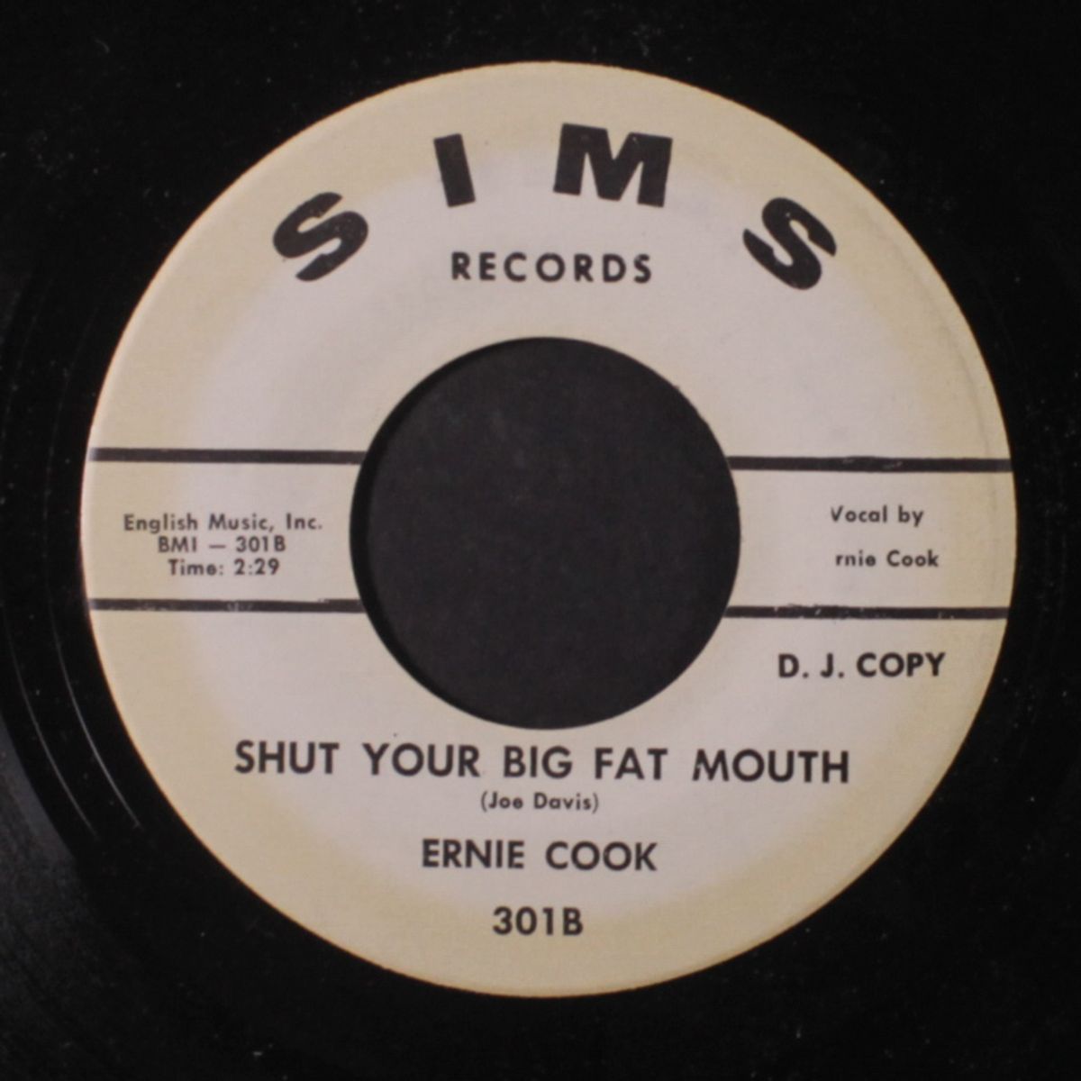 shut your big fat mouth / sad sam by ERNIE COOK