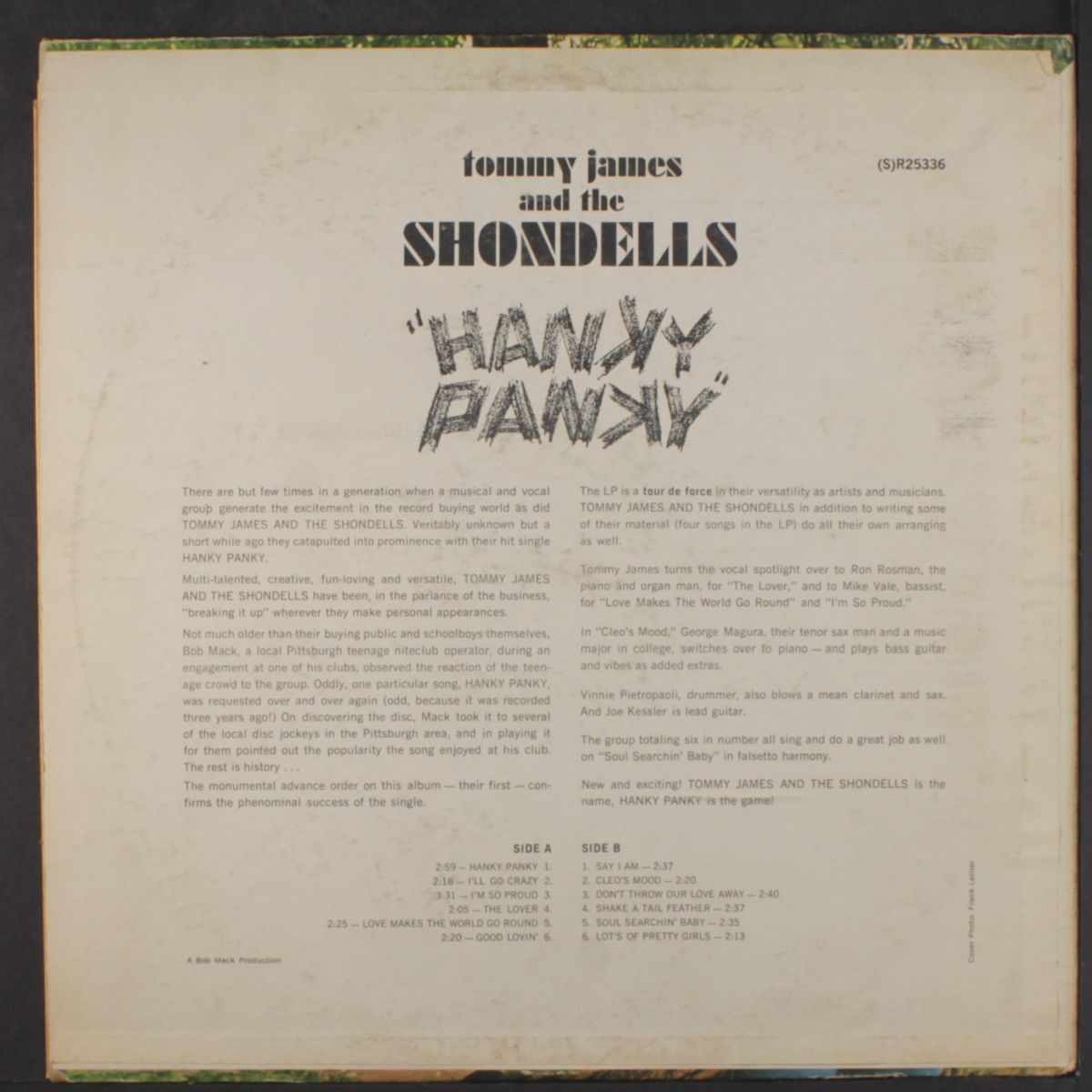 hanky panky by TOMMY JAMES & SHONDELLS