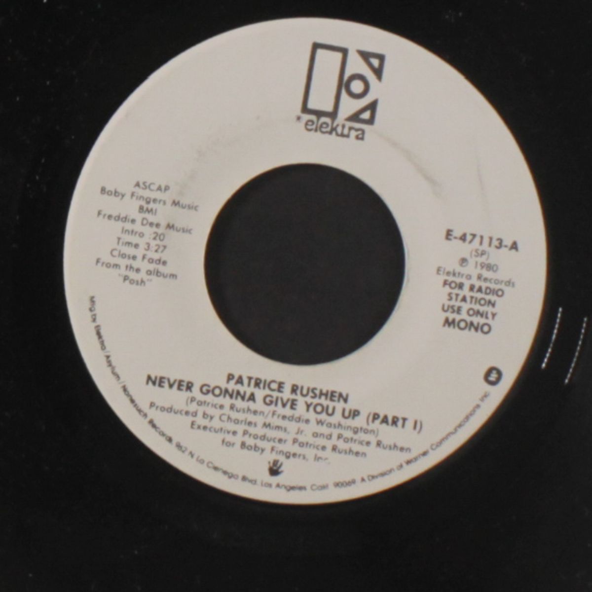 never gonna give you up (part 1) / mono by PATRICE RUSHEN