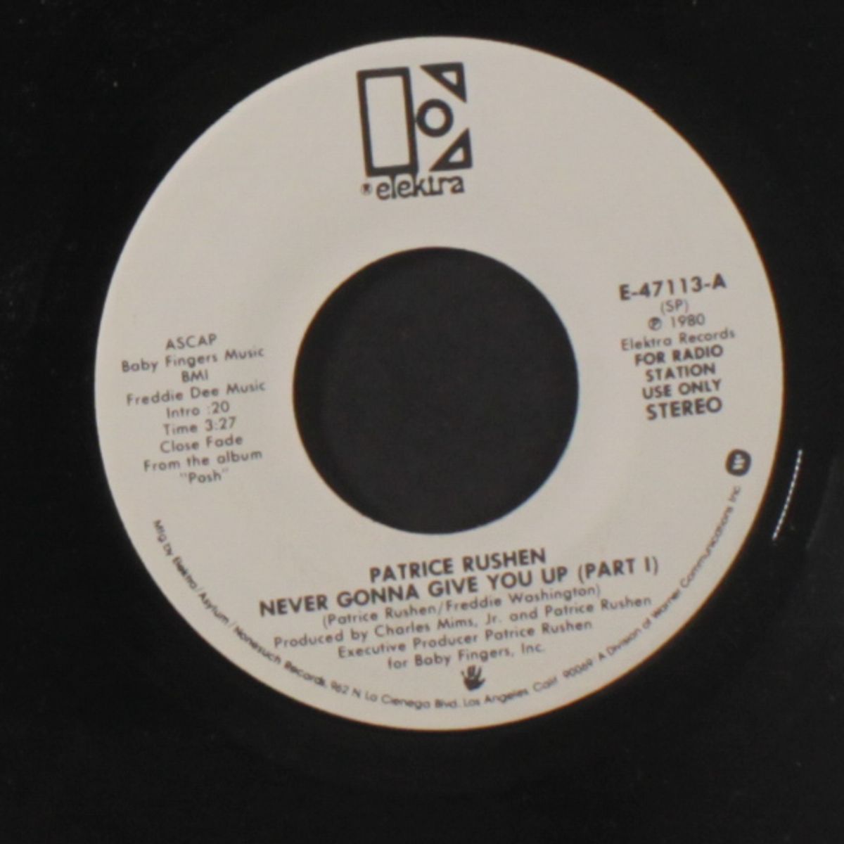 never gonna give you up (part 1) / mono by PATRICE RUSHEN