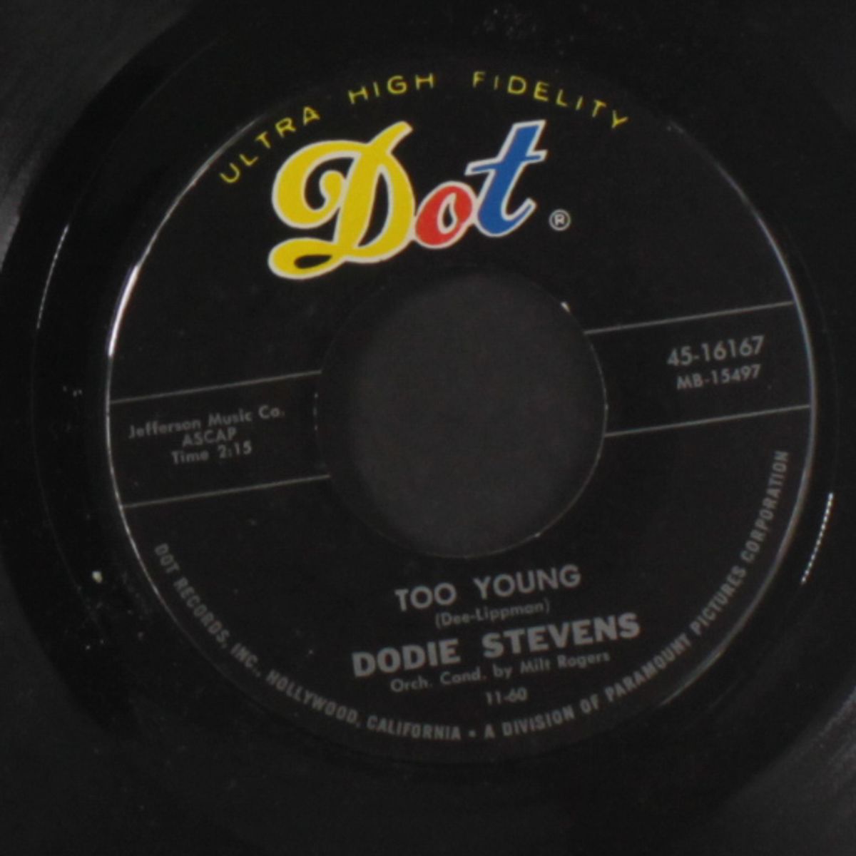 yes, i'm lonesome tonight / too young by DODIE STEVENS