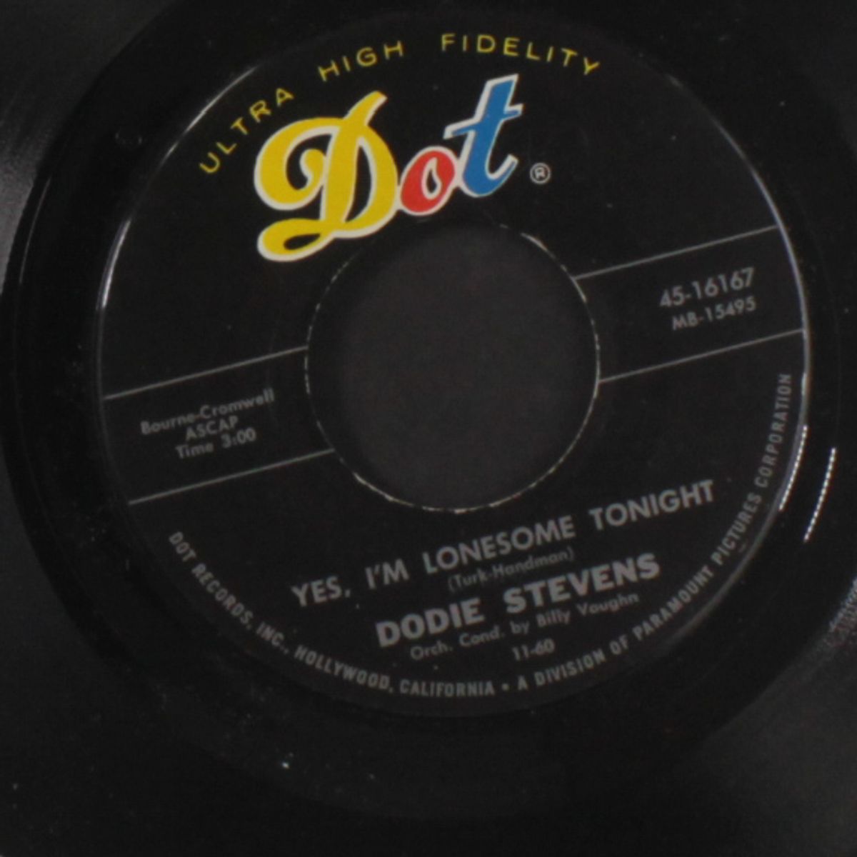yes, i'm lonesome tonight / too young by DODIE STEVENS