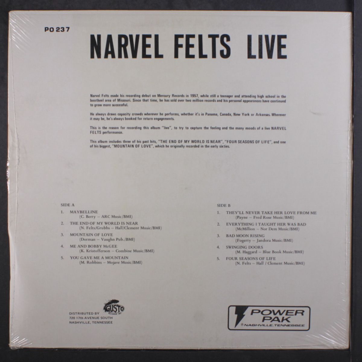 live by NARVEL FELTS