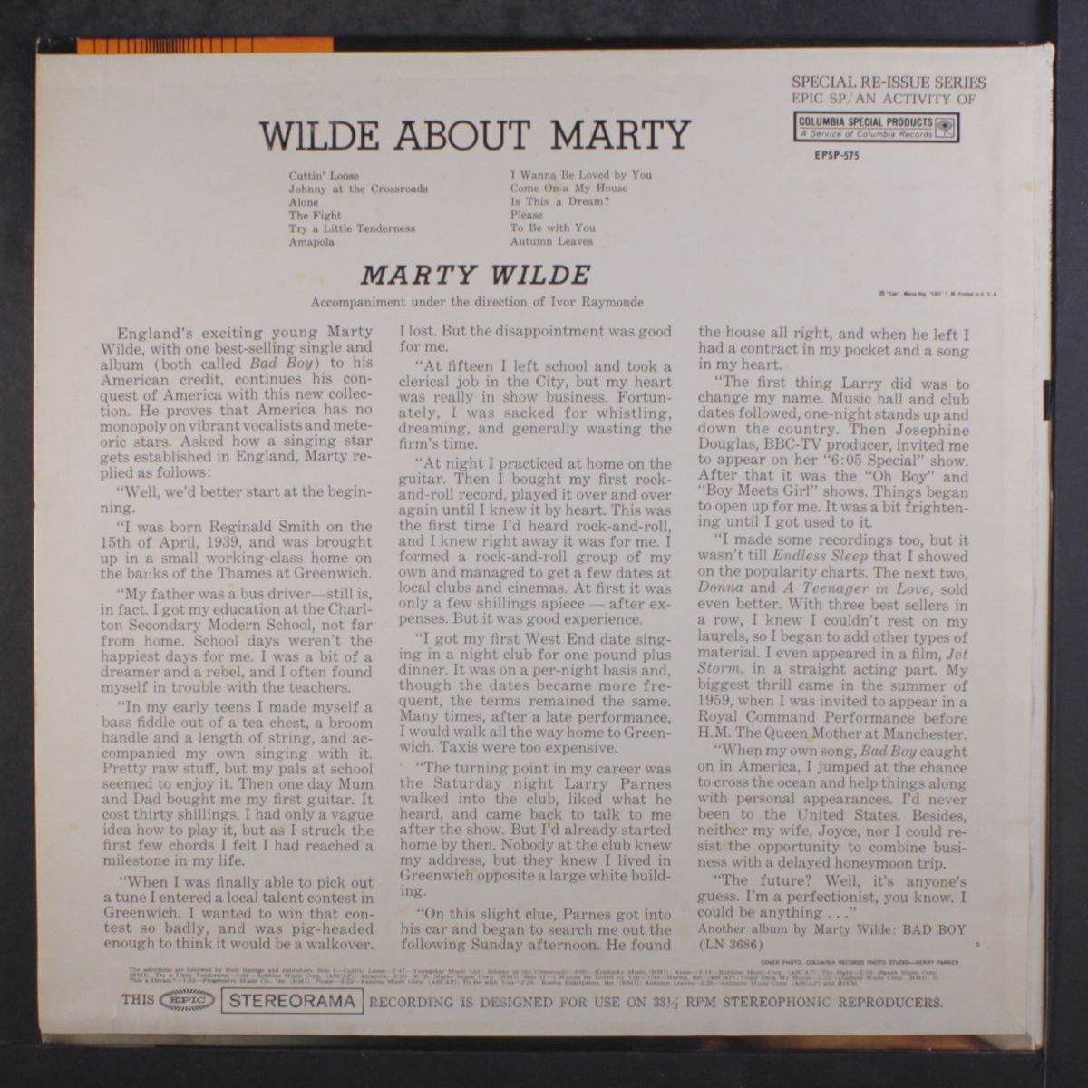 wilde about marty by MARTY WILDE