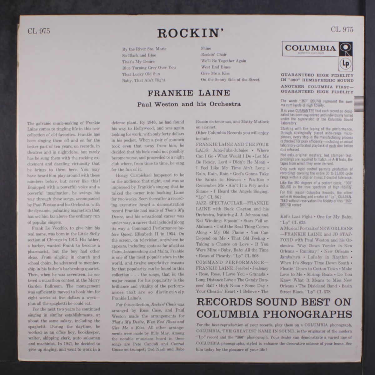 rockin' by FRANKIE LAINE