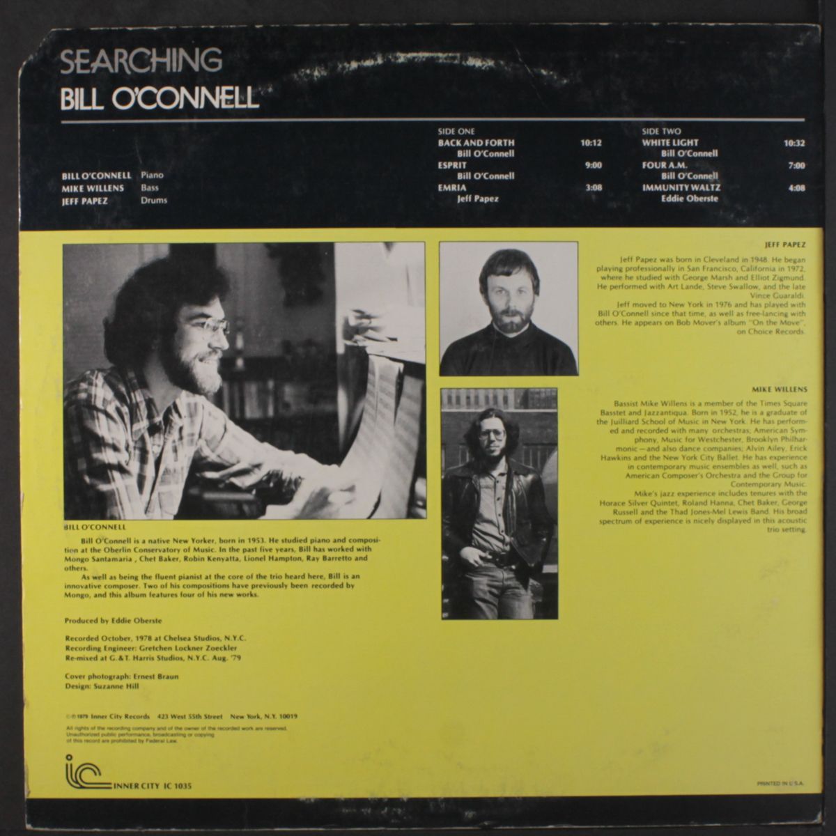 searching by BILL O'CONNELL