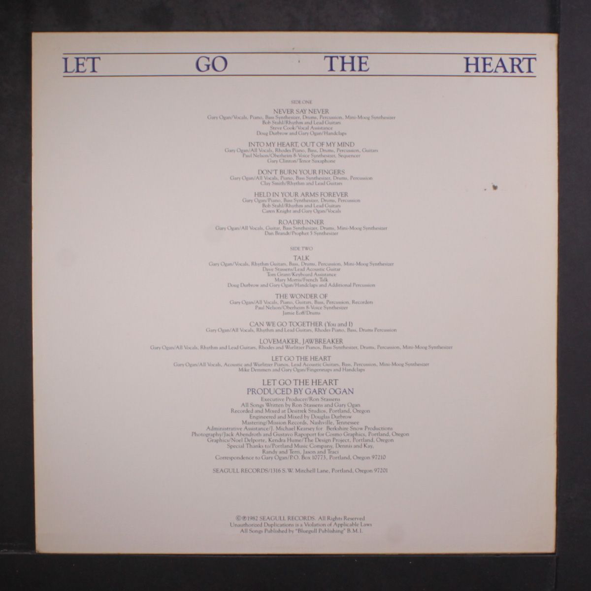 let go the heart by GARY OGAN