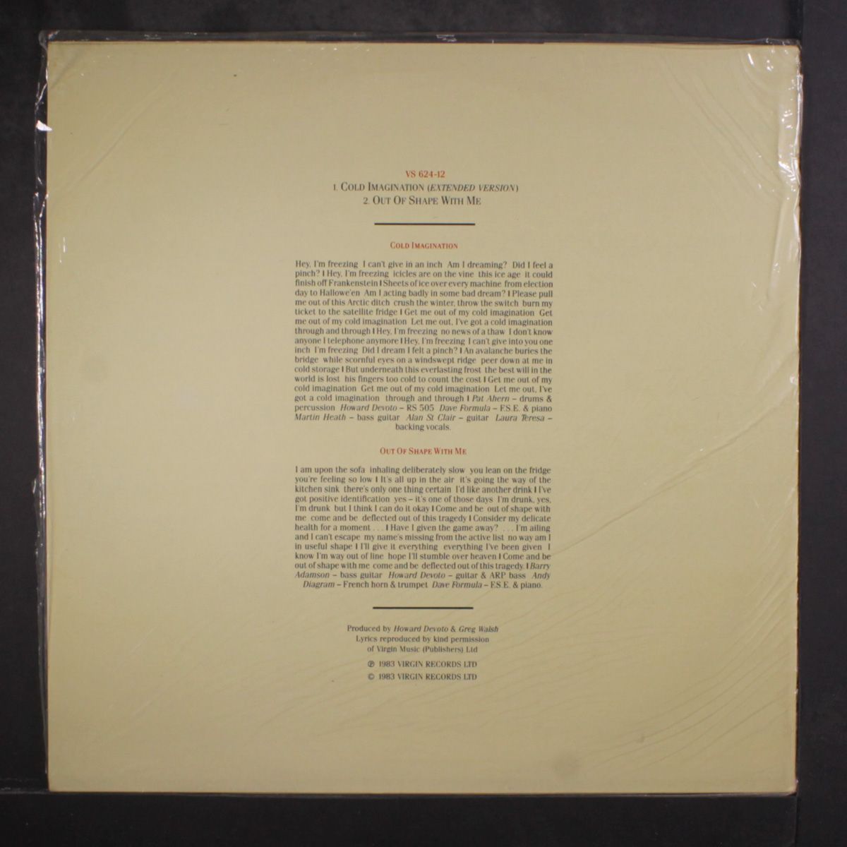 cold imagination by HOWARD DEVOTO